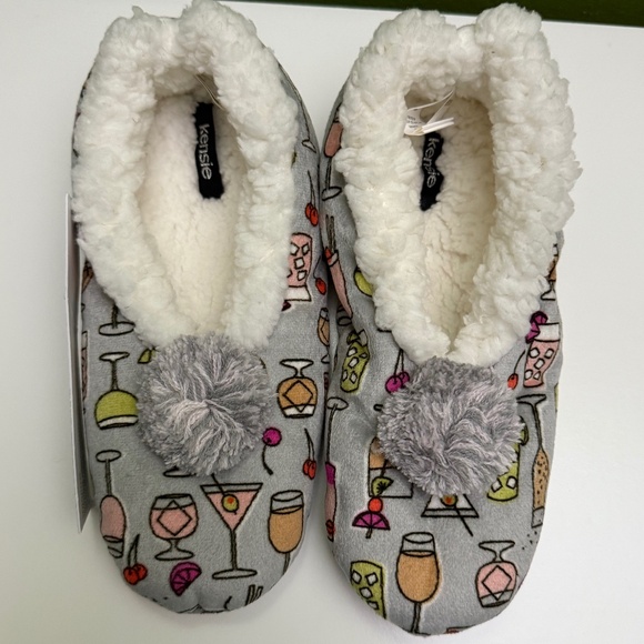Kensie Slipper Sock with Pom Pom - Picture 1 of 7